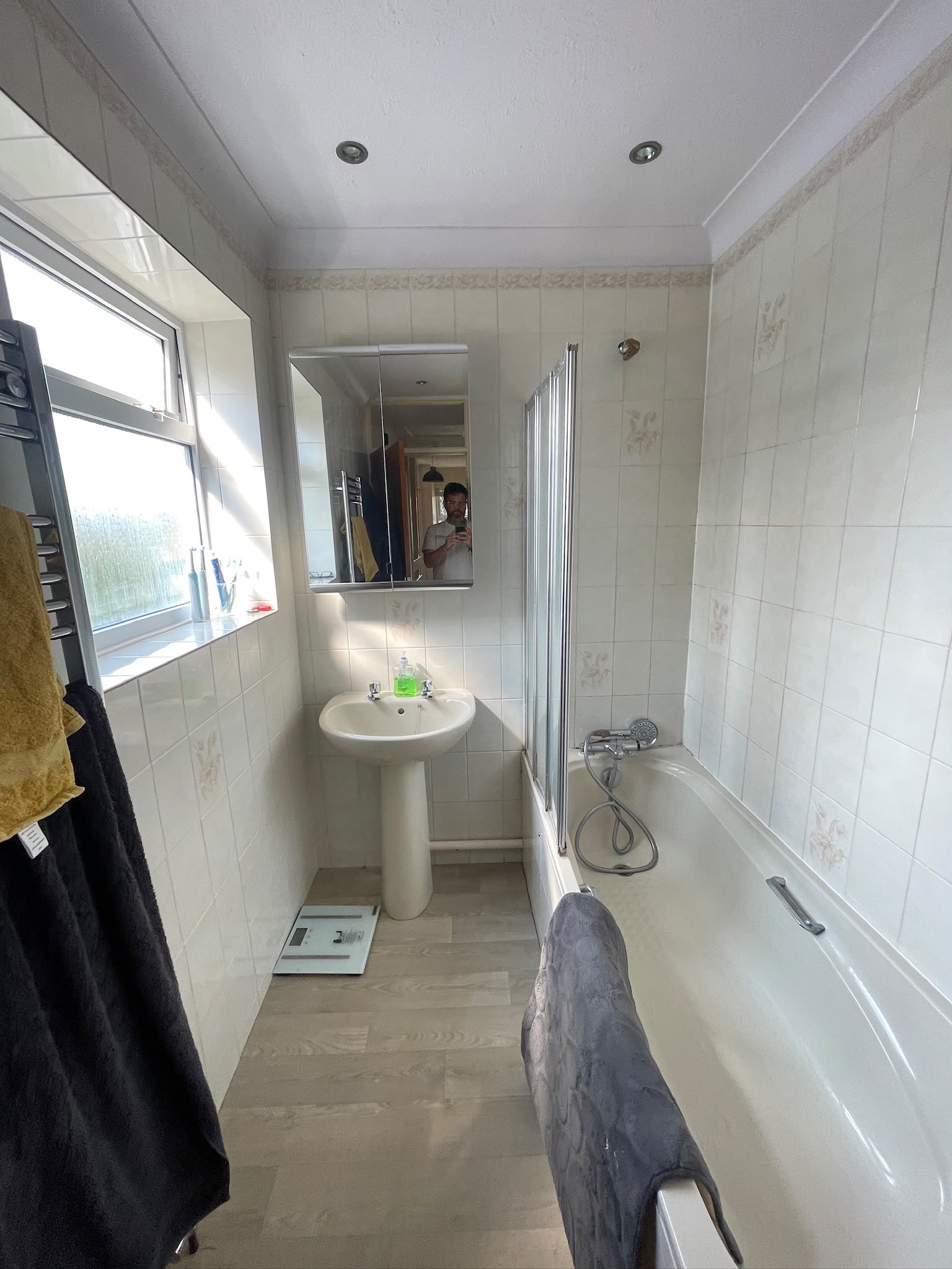 Before: the original bathroom