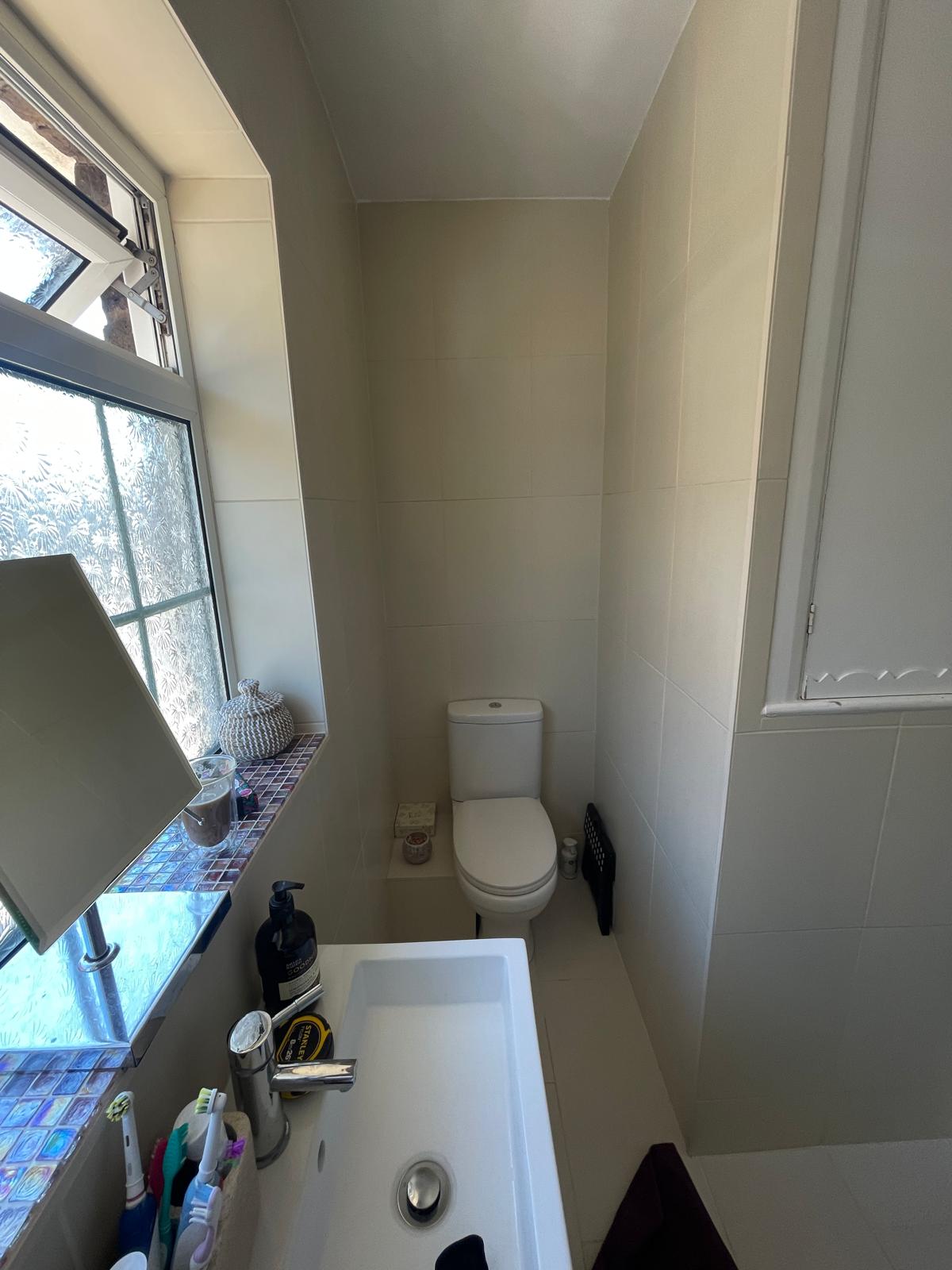 Before: the original shower room